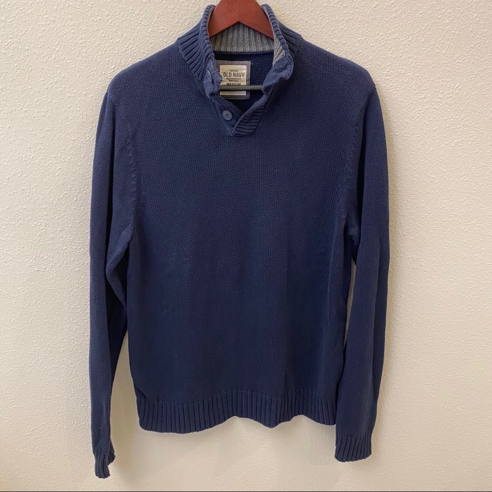 Old Navy Knit Sweater Button Collar